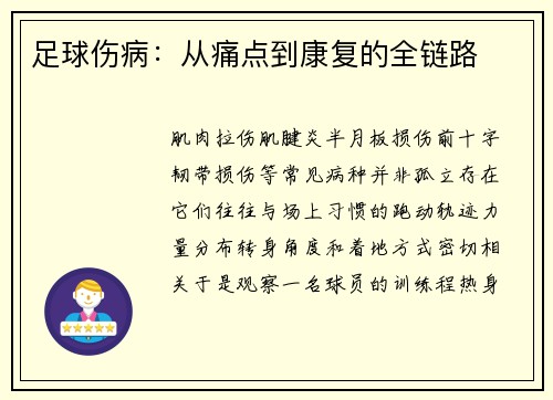 足球伤病：从痛点到康复的全链路